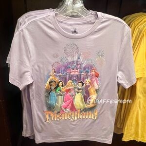 Disney Parks Lavender Disneyland Princess and Sleeping Beauty Castle Graphic Tee